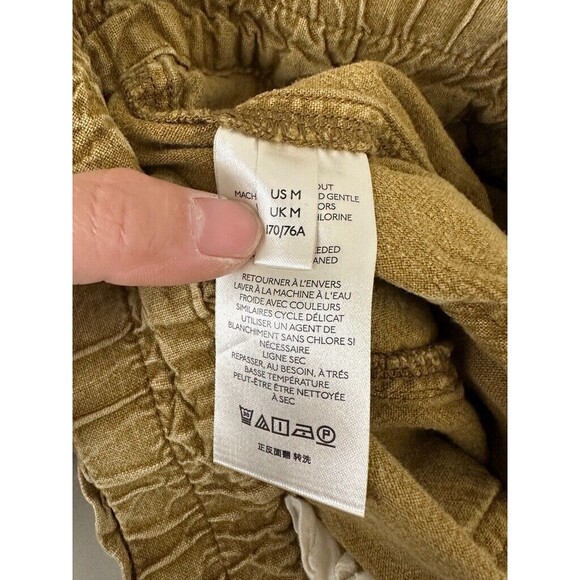 Anthropologie Rhys Utility Jogger Drawstring Moss Green Linen Women's Medium - Picture 7 of 8